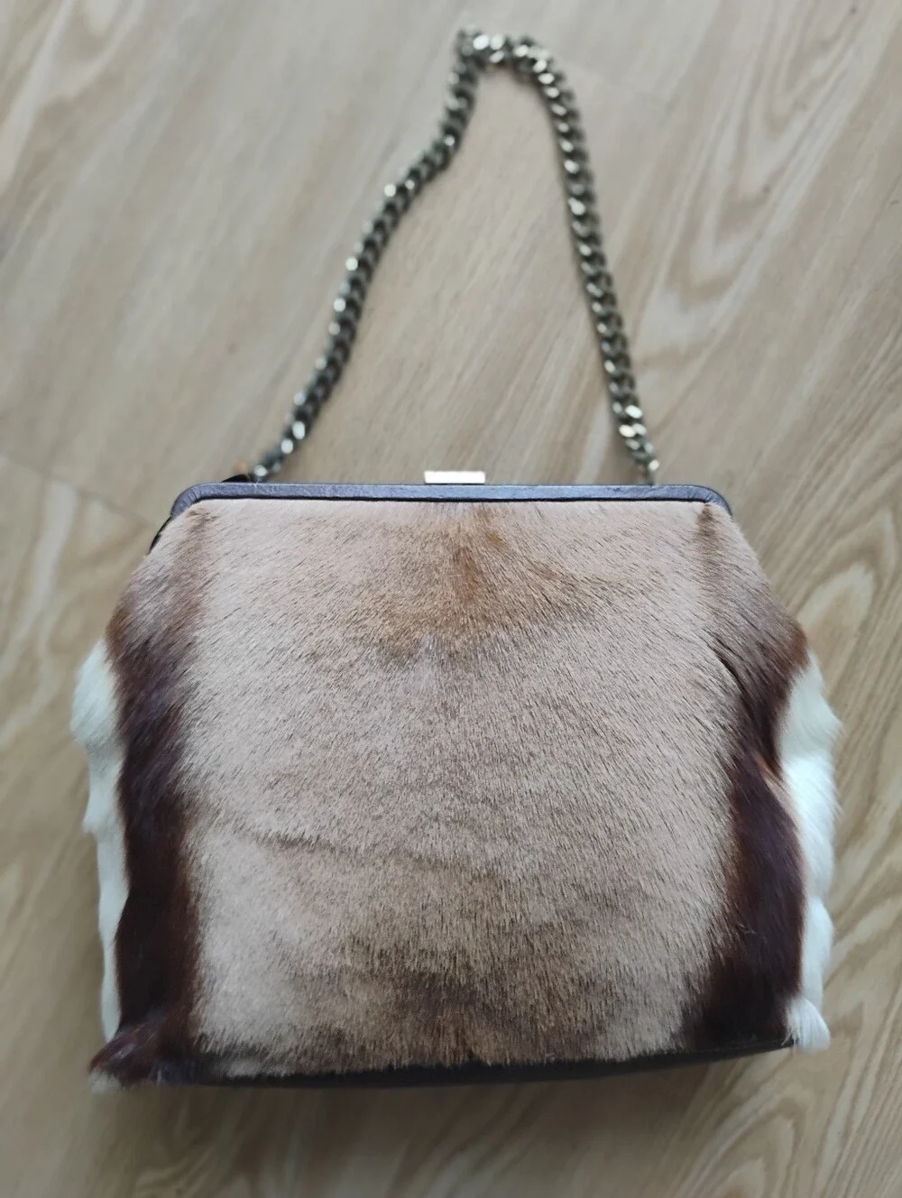 Diane Gail SPRINGBOK Antelope Fur Shoulder Bag Y2K